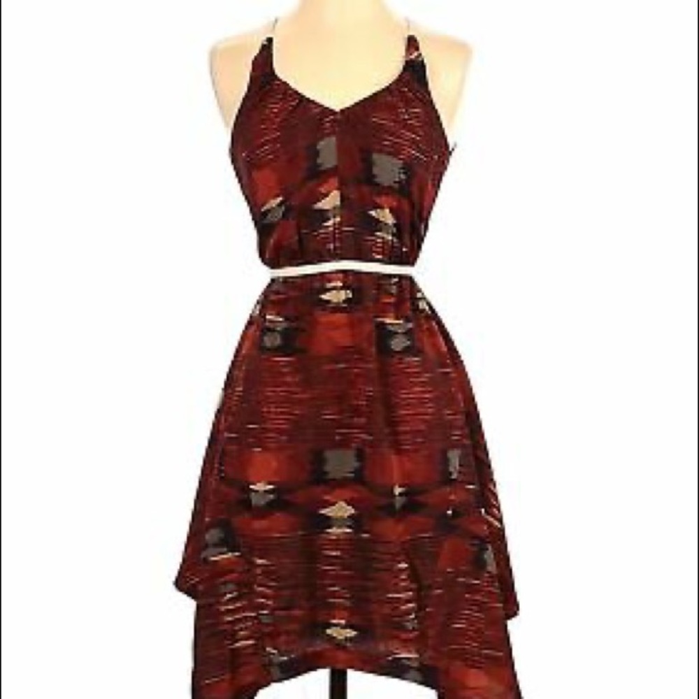Ecote Red Casual Sleeveless Boho Size Medium Dress